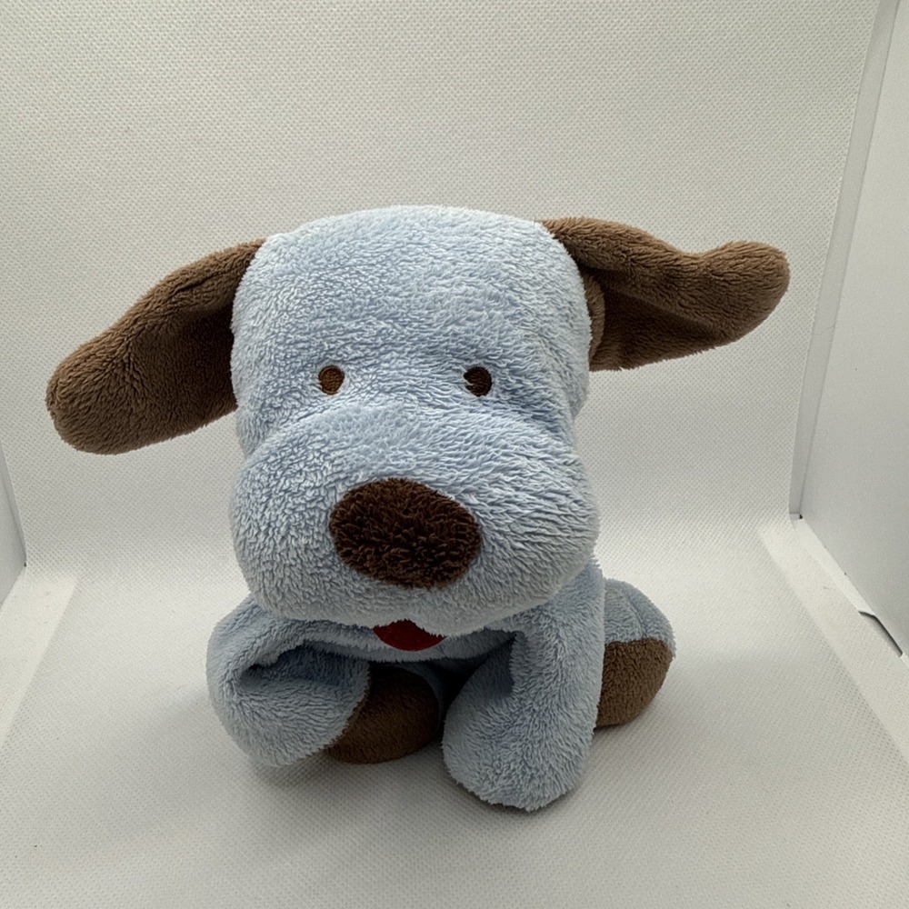 Child Of Mine Blue Brown Puppy Dog Red Blue Spots 6" Baby Plush Carter's
